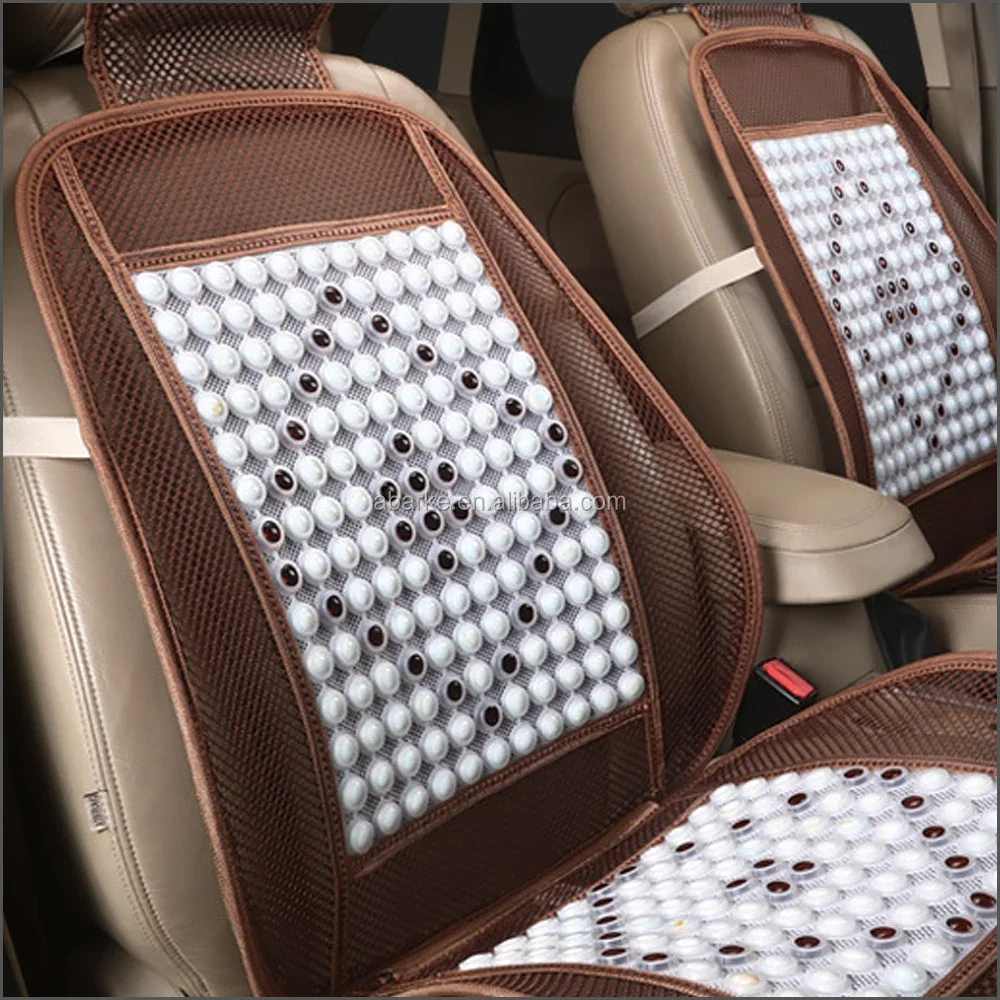 HealthyLine Far Infrared Heating Pad Car Seat Comfortable Natural Jade and Tourmaline Stones Easy to Roll-up - Mesh Cushion