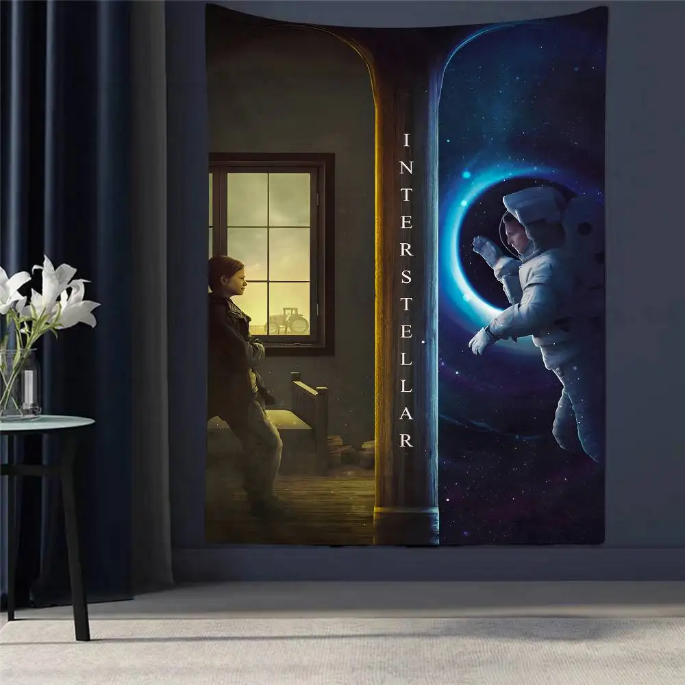 

Interstellar Classic Sci-Fi Movie Printed Wall Tapestry Cheap Hippie Wall Hanging Bohemian Wall Tapestries Mandala Home Decor