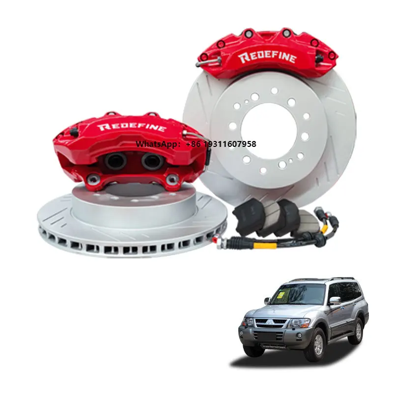 Auto Brake Systems 355mm Disc Brake Pads 4 Piston Rear Brake Caliper Kit for Pajero