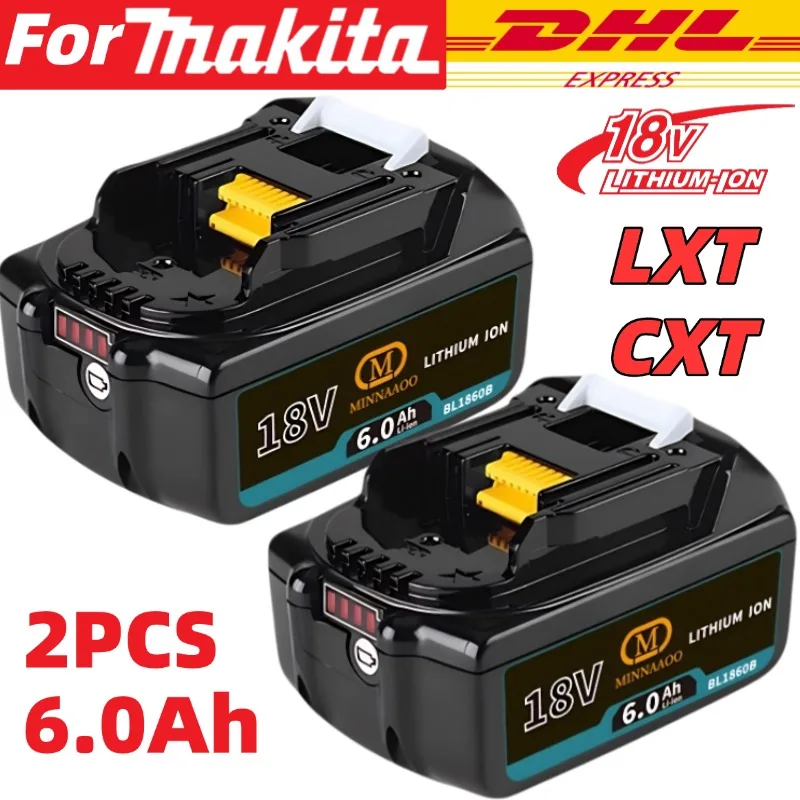 

For Makita battery 18V , rechargeable 18V6.0Ah lithium battery,18V BL1830, BL1850, BL1850B original for Makita tool battery