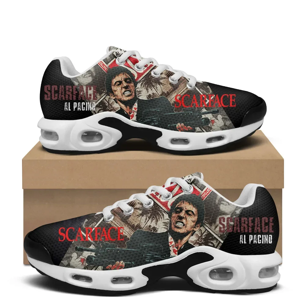 Scarface Air Cushion Sneakers Hot Movie Tony Montana Mens Womens Hiking Running Shoes Mountain Climbing Sports Casual Shoes view 3