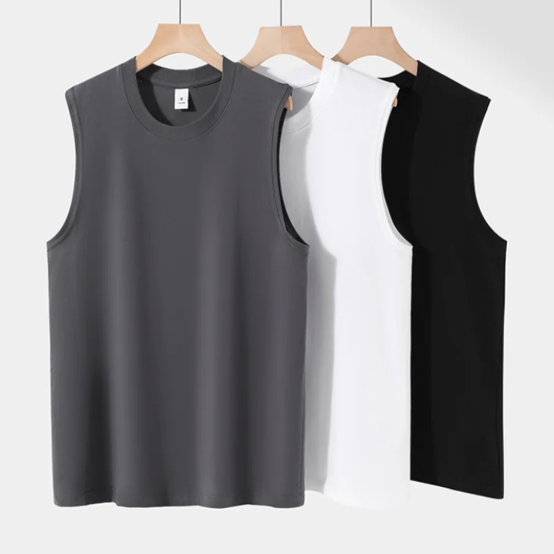 Heavy-Duty Sleeveless T-Shirt Custom Printed Logo Embroidery Outdoor Fitness Vest Breathable