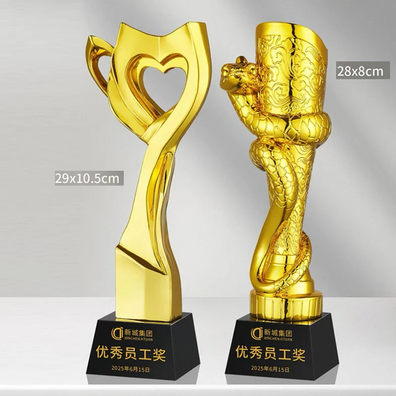 Customized With wings Shape Resin Trophy, Creativity Lettering High-end Souvenir, Home Decoration Awards Competition Trophy, 1Pc