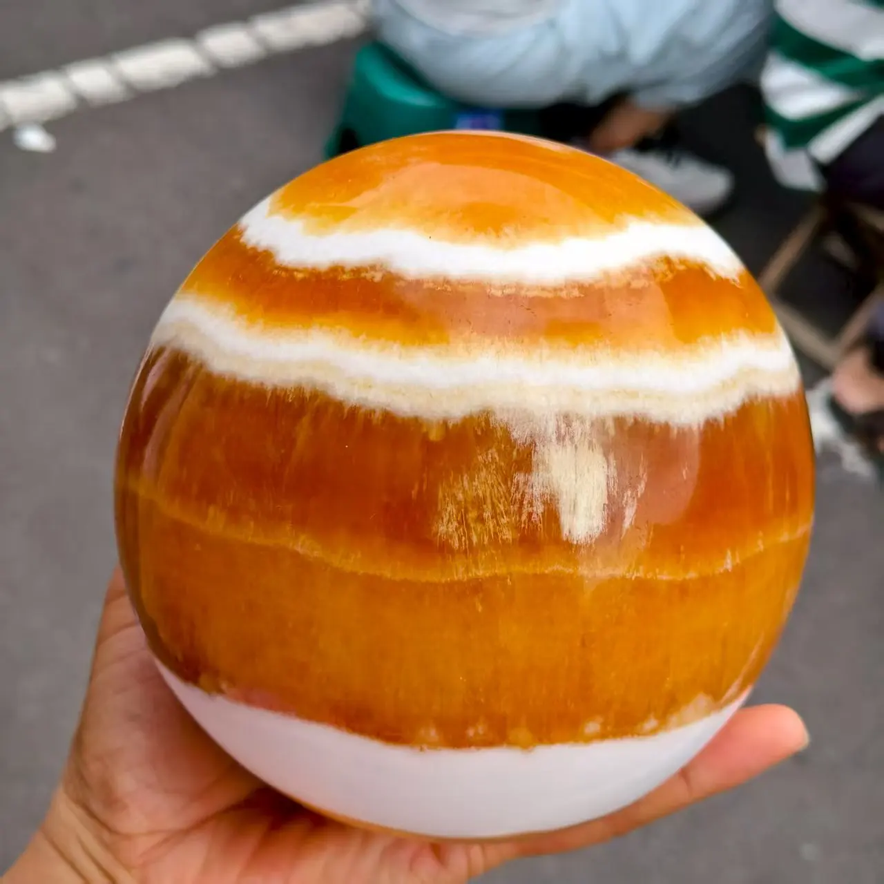 

Natural Formed! Gold frozen stone ball, yellow quartz crystal ore ball, mineral, Reiki, Healing