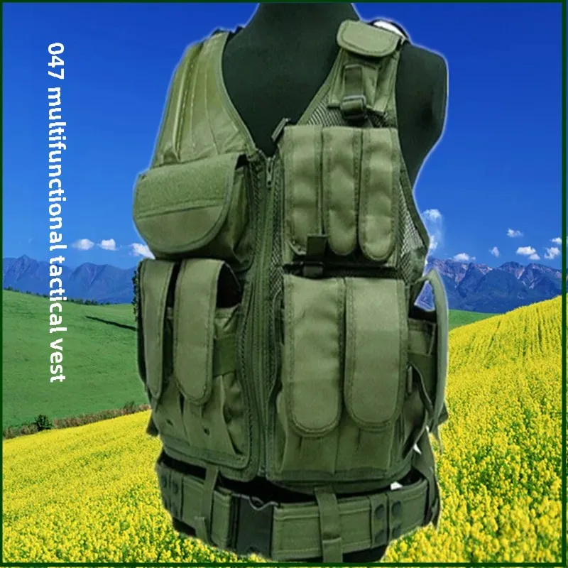 Cross-Border Outdoor Camouflage Tactical Vest Dual-Purpose Field Excursion CS Multi-Functional Chicken-Eating Vest