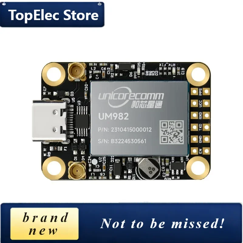 TopElec WTRTK-980 High Precision Positioning Orientation Module GPS-RTK Differential Relative ZED-F9P Positioning UM982/UM980 Mo