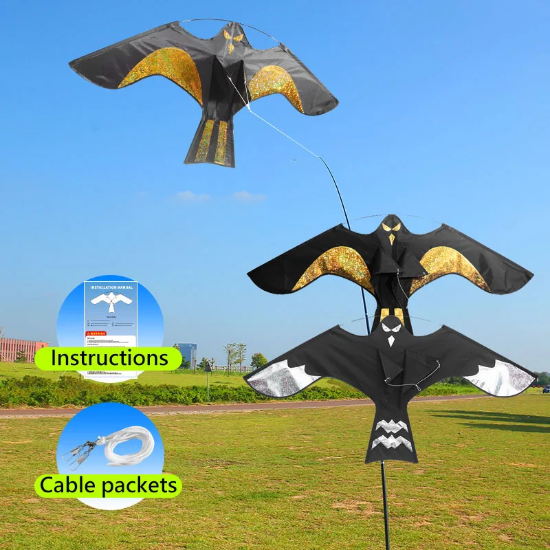 47inch Bird repelling Eagle Kite Laser splicing bird removal kite for Garden Yard Farm Protect Plants Eagle Paddy Field Kites