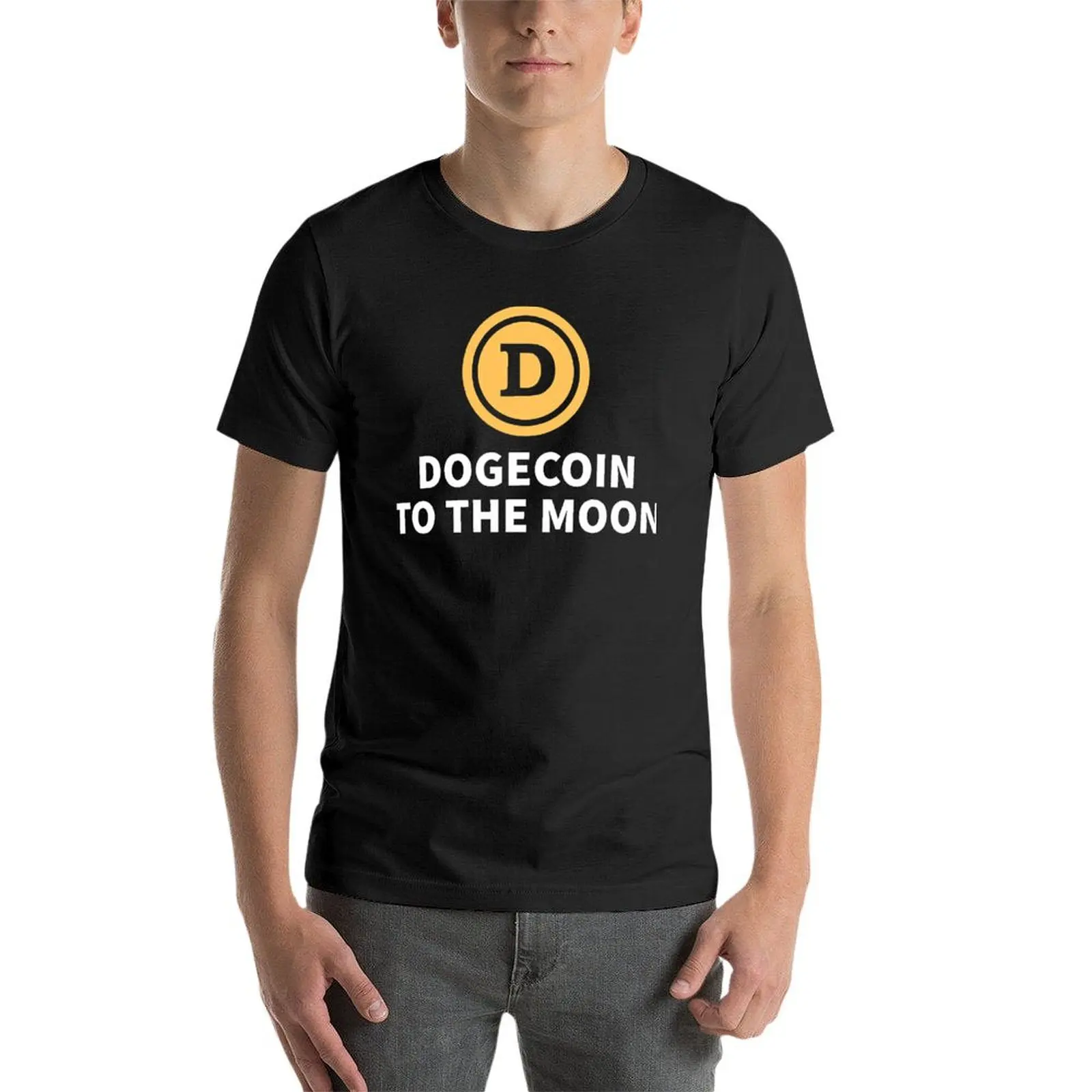Dogecoin To The Moon Essential T-shirt Harajuku Motion  Humor Graphic Tshirt Premium Home Eur Size image 3