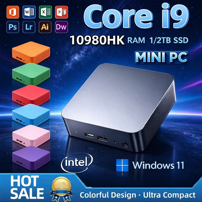 2026년형 미니 PC, 윈도우 11 프로, 인텔 코어 i9-10980HK 프로세서, 32GB RAM, 1TB/2TB SSD, Wi-Fi 6, 블루투스 5.2, 4K HD, 미니 게이밍/사무용/학습용 PC, 인기 상품