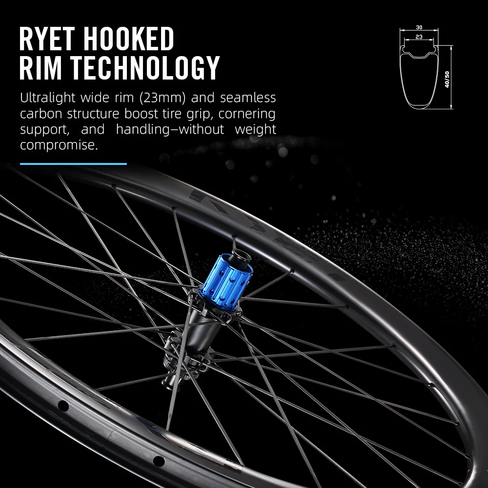 RYET テープ込み1179g 50mm カーボンホイール Prisma 【公式通販】