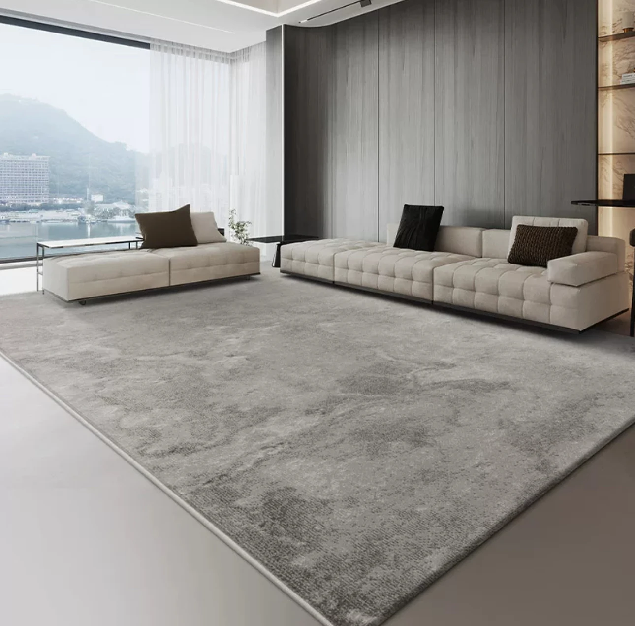 Juhua carpet living room is luxurious, modern, simple, gray, Nordic Italian, minimalist, lonely villa sofa carpet, high sense.