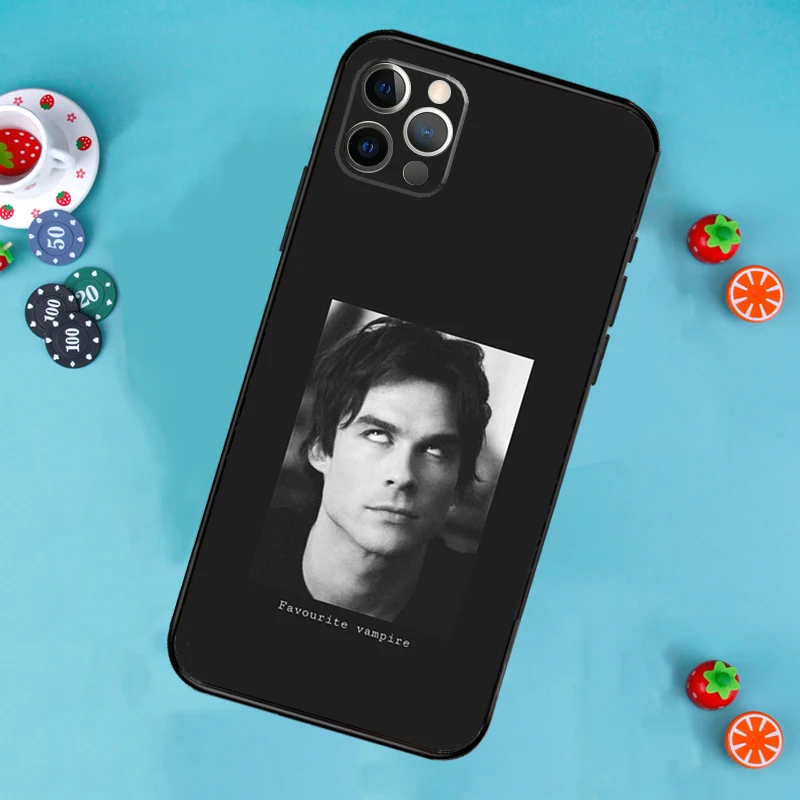 The Vampire Diaries Damon Salvatore Case Cover For iPhone 12 13 Mini 11 14 15 Pro Max Plus X XS XR SE 2020 SE 2022 7 8 Coque