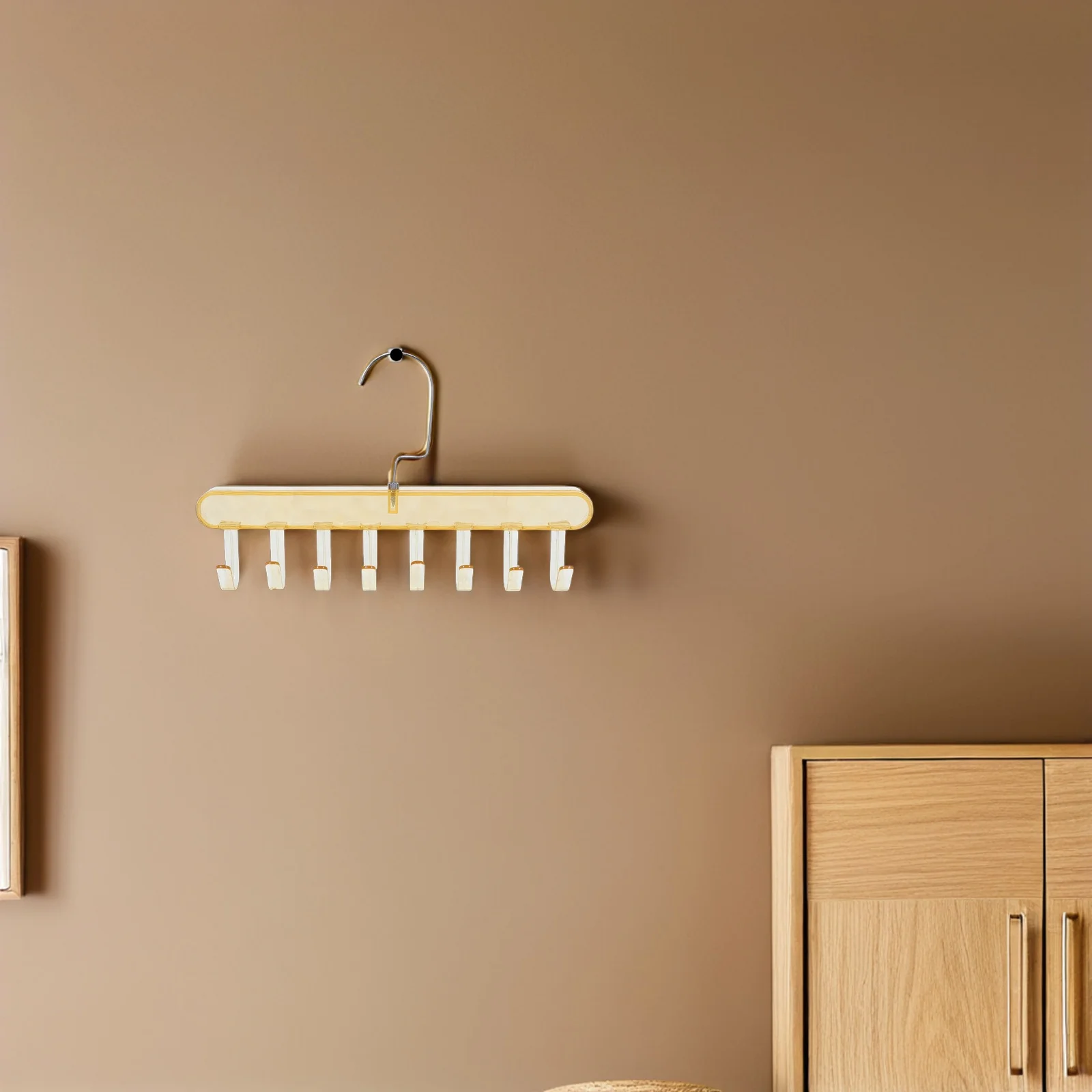 

4pcs Closet Tank Top Rack Space Saving Bra Hanger Organizer With 8 Stainless Steel Hooks For Tie Belt Camisole Underwear