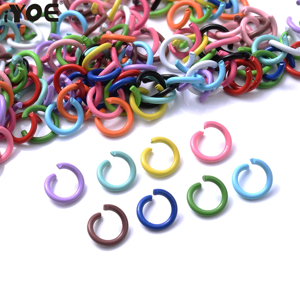 iYOE 100pcs 6/8 10mm open Jump Rings Split Rings Connectors for DIY Jewelry Findings Making bracelet necklace earring Supplies