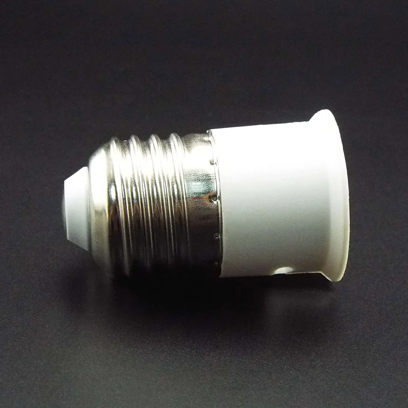 E27 to B22 Base LED Light Lamp Bulb Fireproof material Adapter Converter Socket Changer Connector Lamp Holder Socket Base White