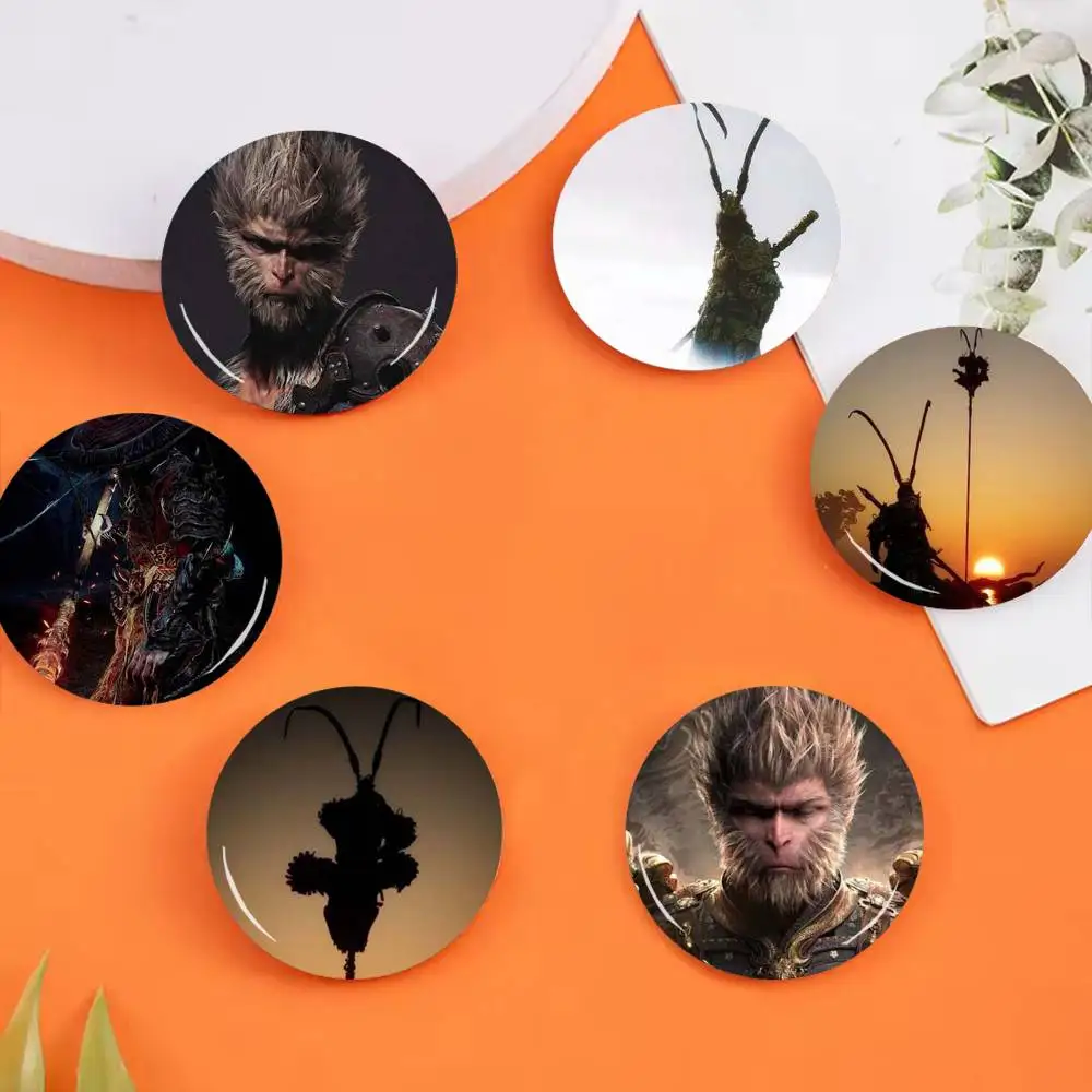 Black Myth Wukong Badges 25 32 44 58 75 mm Round Cosplay Pin Bag Decor Fans Collect Friends Gifts Brooch Souv
