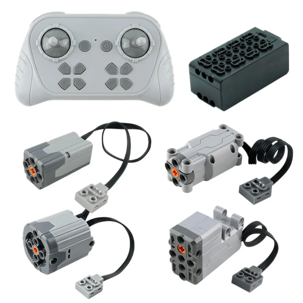 Power Functions Building Blocks Set 8 Way Programmable APP Remote Control Rechargeable Battery Motor Kit For Tech MOC Car