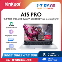 Ninkear A15 PRO Laptop AMD Ryzen™ 5 6600H up to 4.5 GHz 15.6' FHD IPS 32GB DDR5 1TB SSD WIFI6 backlit keyboard Computer