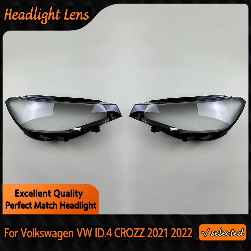 

For Volkswagen VW ID.4 CROZZ 2021 2022 Car Accessories Headlamps Transparent Lampshades Lamp Shell Headlights Lens Cover