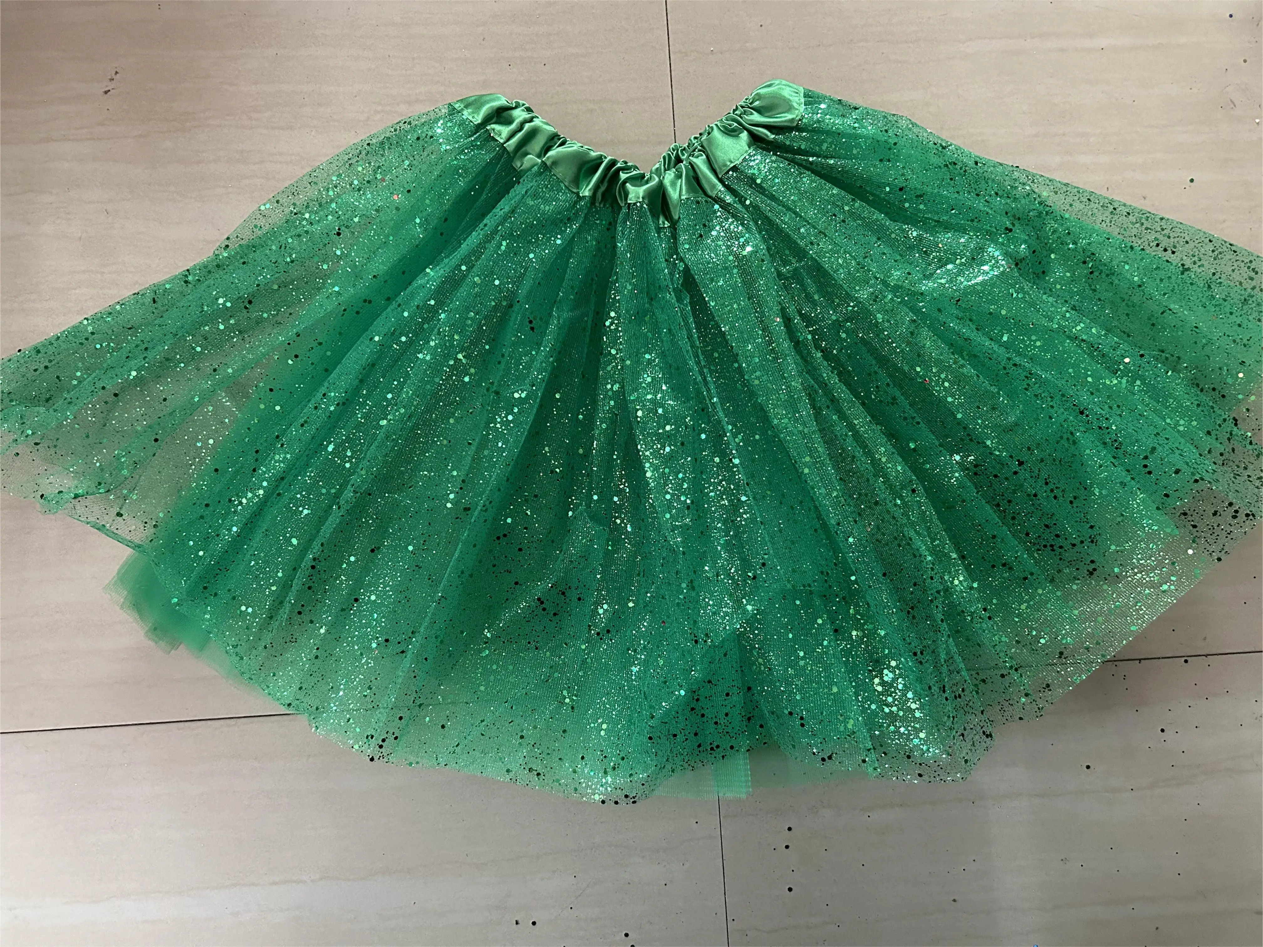 Women Fancy Ballet Dancewear Party Costume Ball Gown Mini Skirt Female Performance Tutu Skirt Lady Tulle Star Short Tutu Skirt