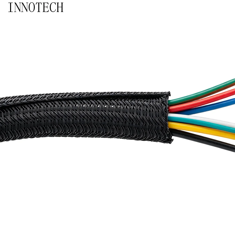 4Pcs Spiral Wrapping Cable Sleeve Sheath Protector 50cm Length Cable Cord Cover Expandable Braid DIY TPE Mesh Tube