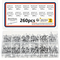 Pop Rivets Assortment Kit 12 or 5 Sizes Aluminum Blind Rivets Assorted Blind Rivets for Metal Furniture Automotive Rivets Set