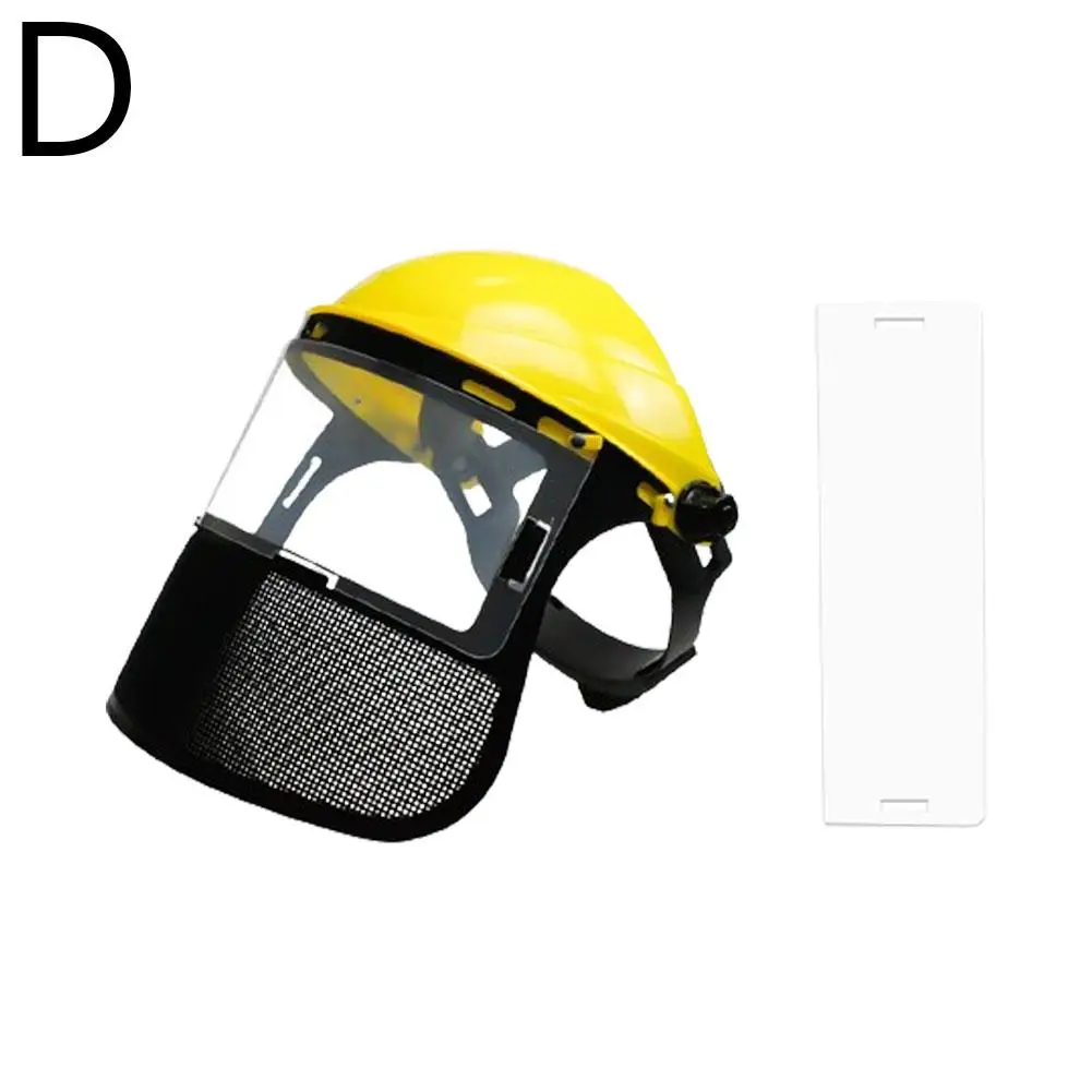 Lawn Mower Protective Mask Garden Trim Safety Helmet Integrated Straw Impact Mask Hat Prevent Safe Removal Mesh To Splash O S8Y2