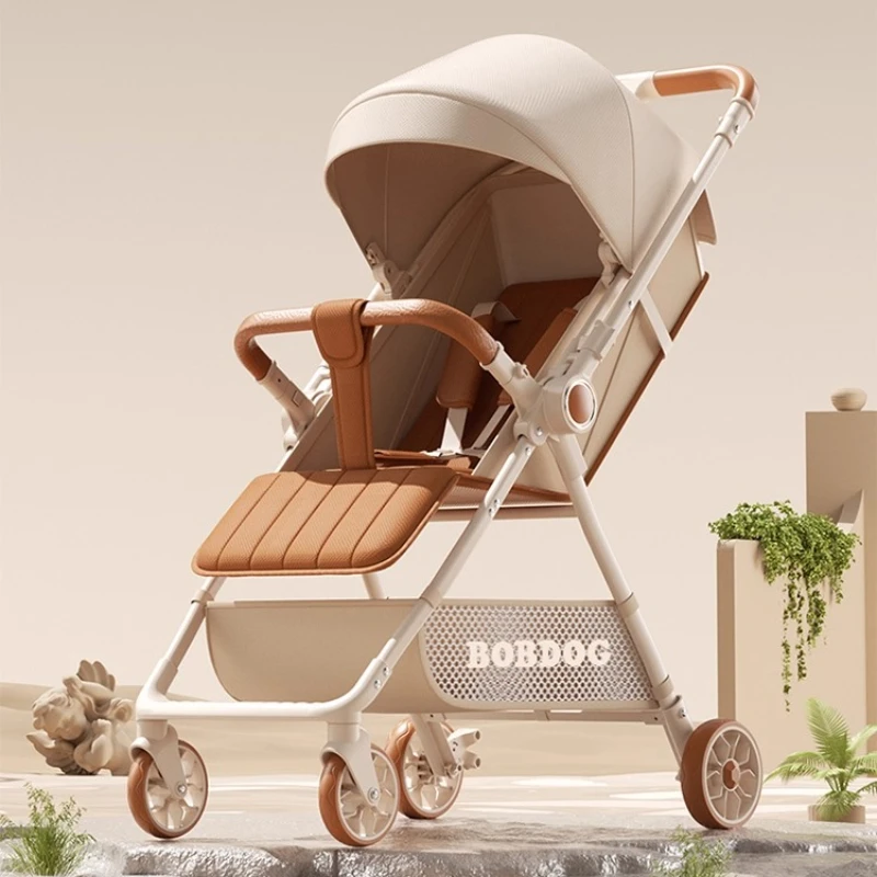 

Легкая двусторонняя детская коляска, складная дорожная коляска для малышей, компактный дизайн с солнцезащитным козырьком, регулируемой наклоном