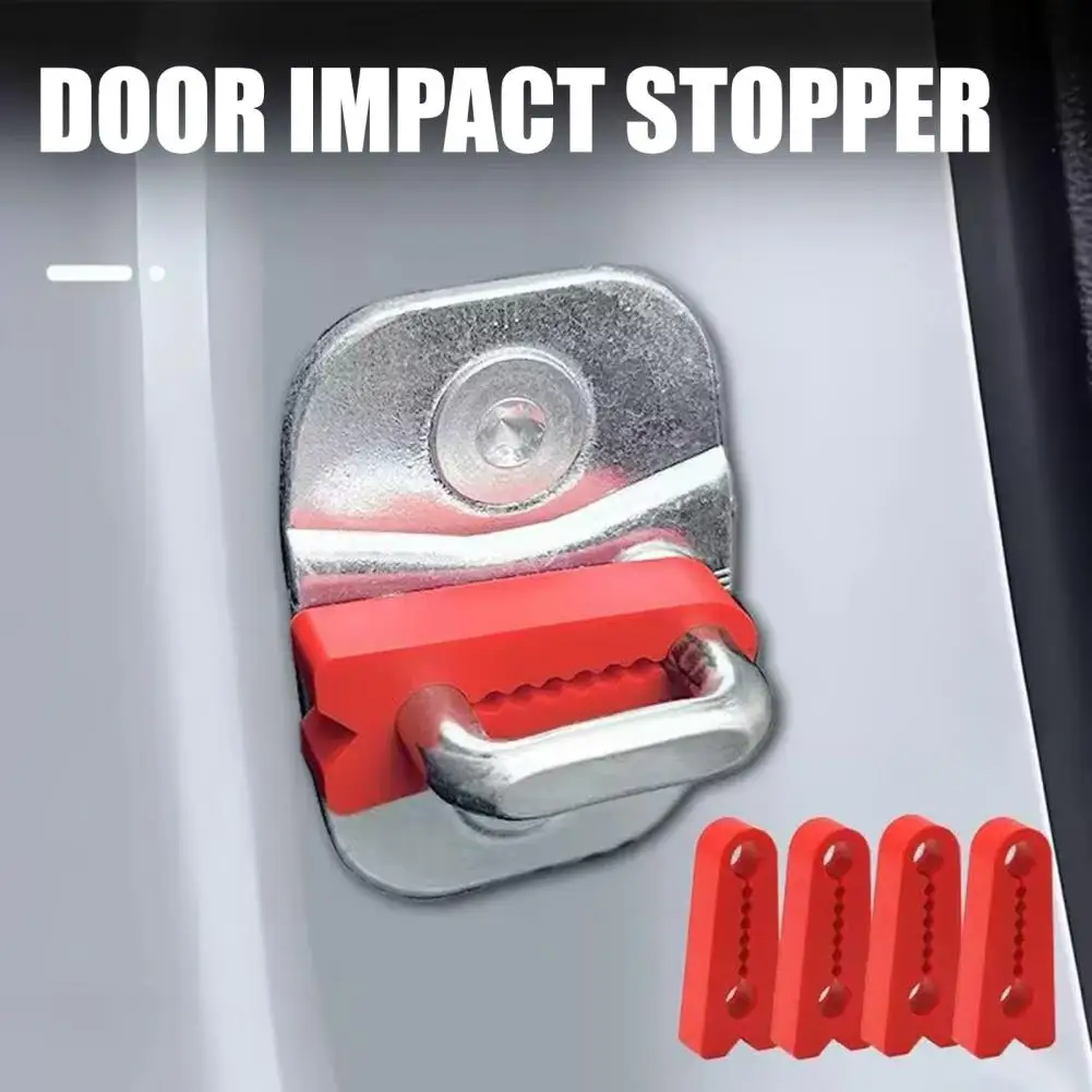 

4 шт. силиконовые амортизирующие накладки на двери автомобиля, снижающие шум, с креплением-клипсой, ограничители ударов для дверей автомобиля