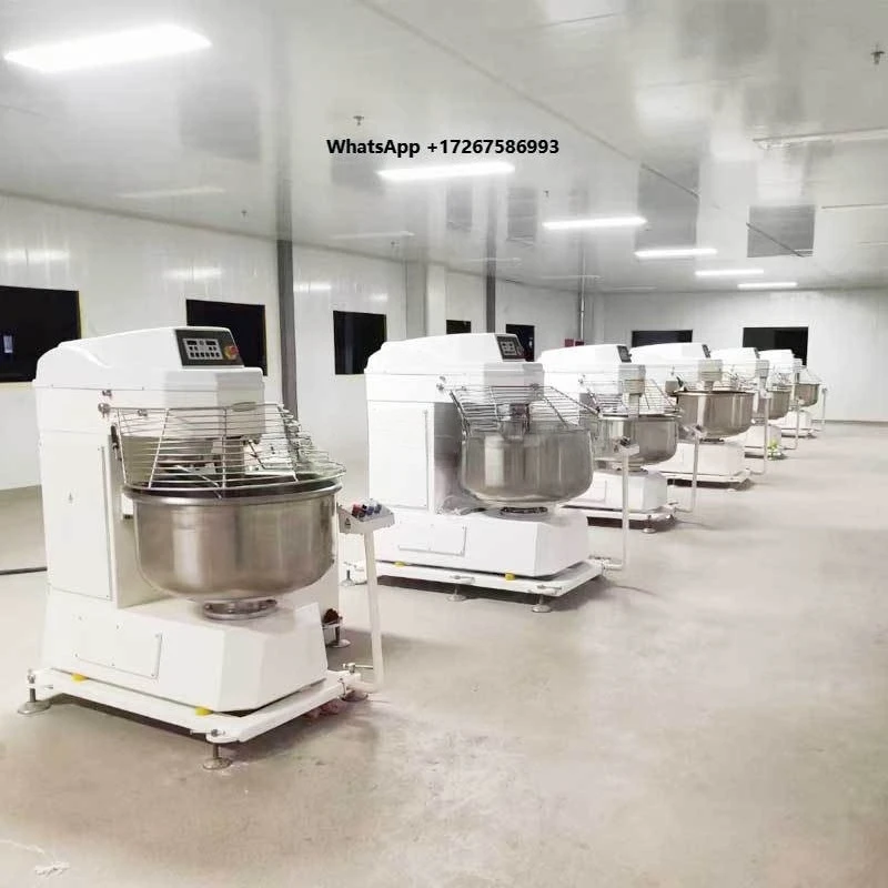 Tilting Type 5-pack Flour Tilting Cylinder Dough Mixer with Hydraulic Strut and Extra-large Cylinder Capacity