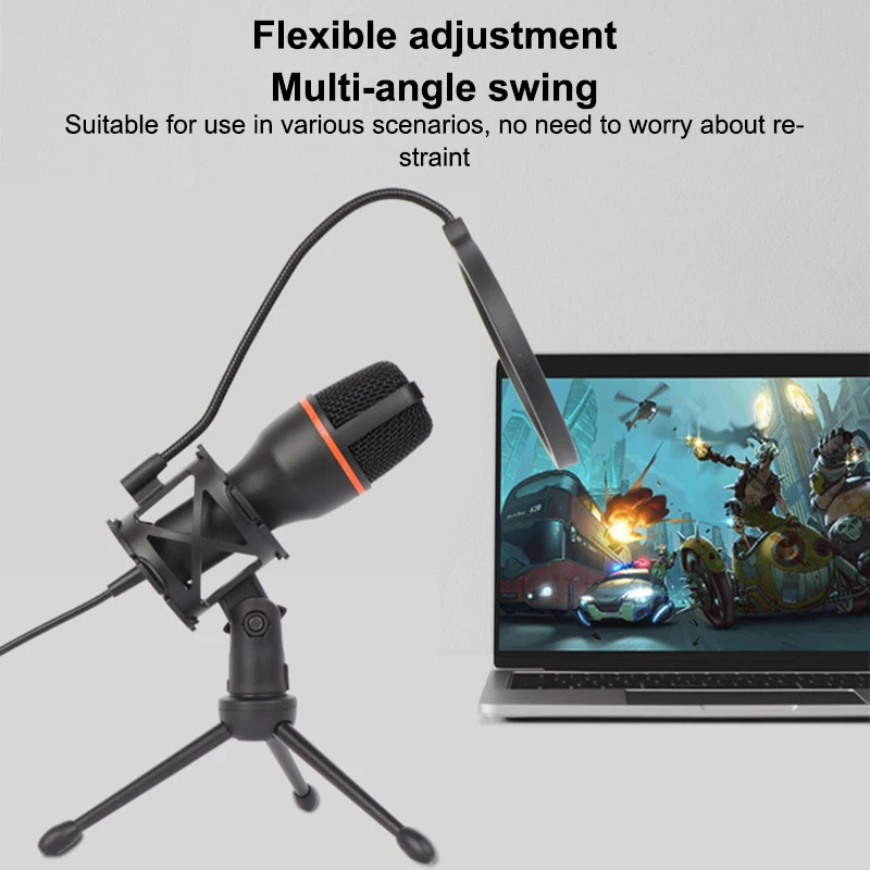 RGB Professional Microphone USB Microfone Condensador Wire Gaming Mic For Podcast Recording Studio Streaming Laptop Desktop PC