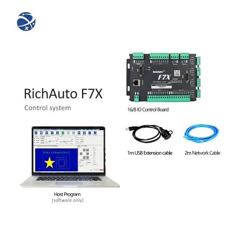 3 axis cnc controller PC base glass cutting machine RichAuto F731 stepper cnc control system