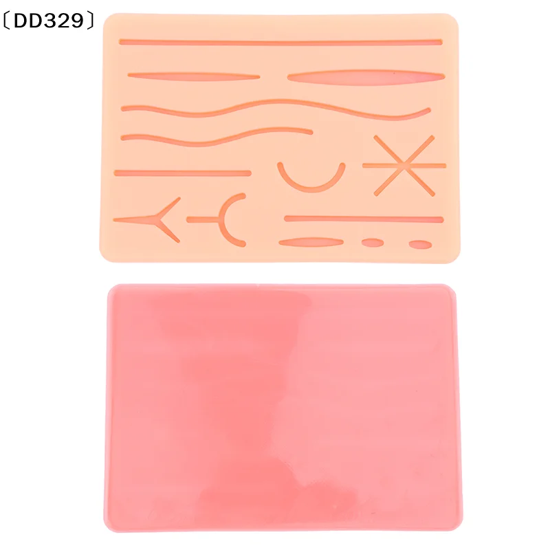 Skin Suture Model Wound Silicone Suture Pad Y Traumatic Suturing Training Pad Reusable Silicone Suture Practice Mat〔DD329〕