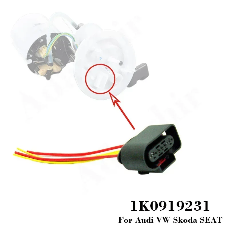 1K0919231 Fuel Pump Control Module Plug Pigtail for Audi VW Skoda SEAT Fuel Delivery Unit and Sender for Fuel Gauge Connector