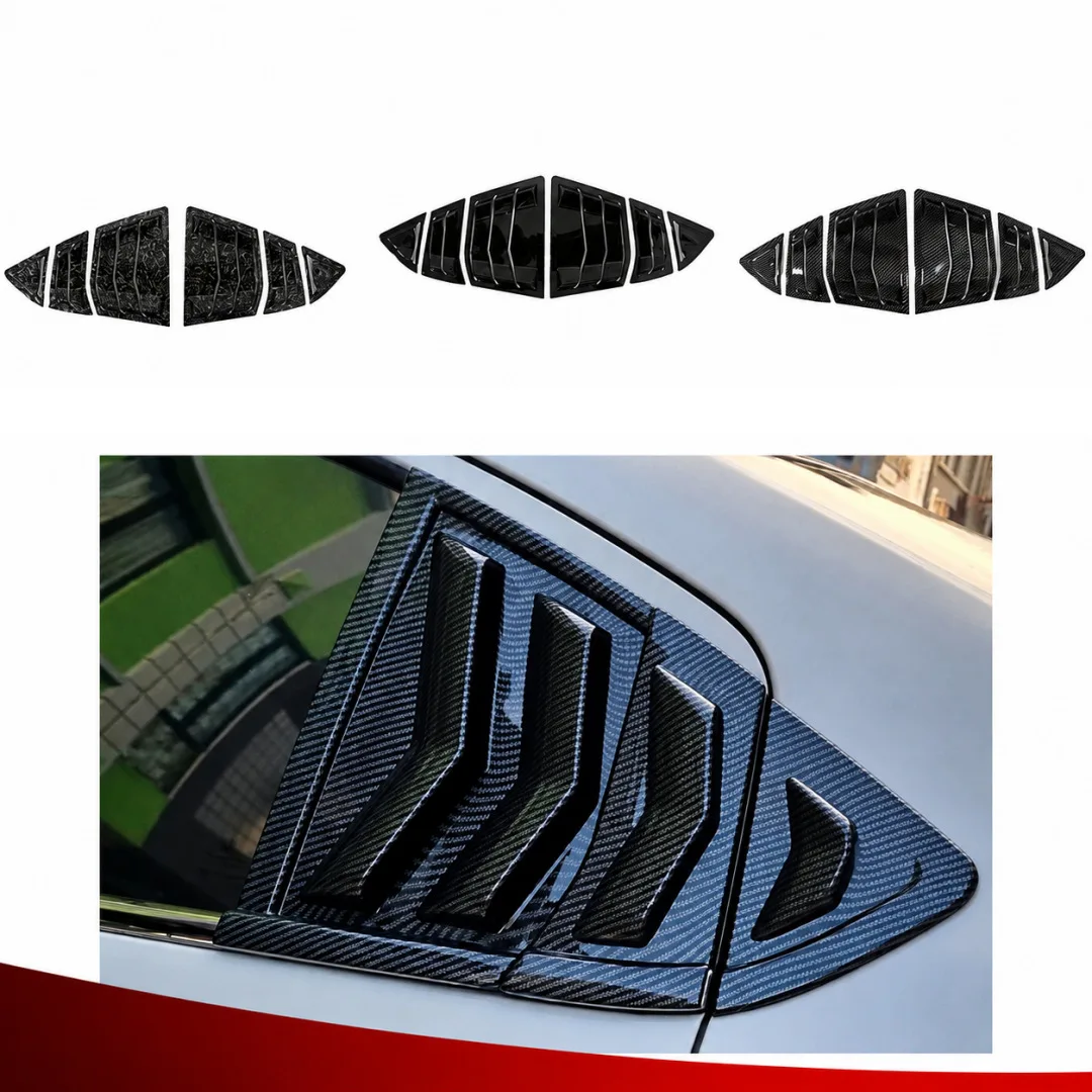 For 15 Honda Fengfan CITY Modified Blinds Decoration ABS Rear Triangle Exterior Bright Strip Paste Sheet