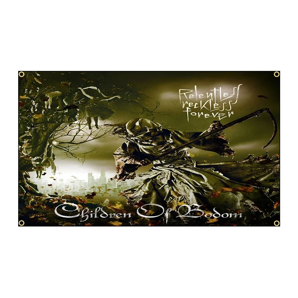 90x150cm 3X5FT C-Children of BodomS Heavy Rock Band Flag Polyester Printed Banner for Garage Wall Art Out Door Decoration