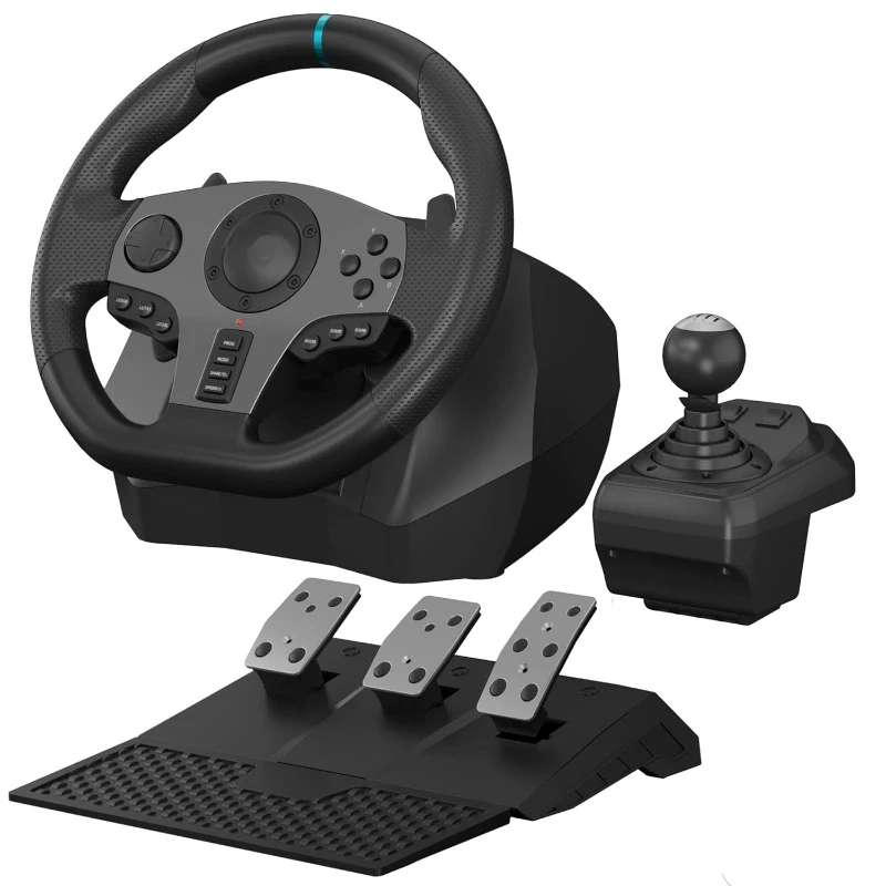 Volant de course avec pédales et manette de vitesse, volant résistant à 270/900, PC, Xbox One, Xbox Series X, S, Home