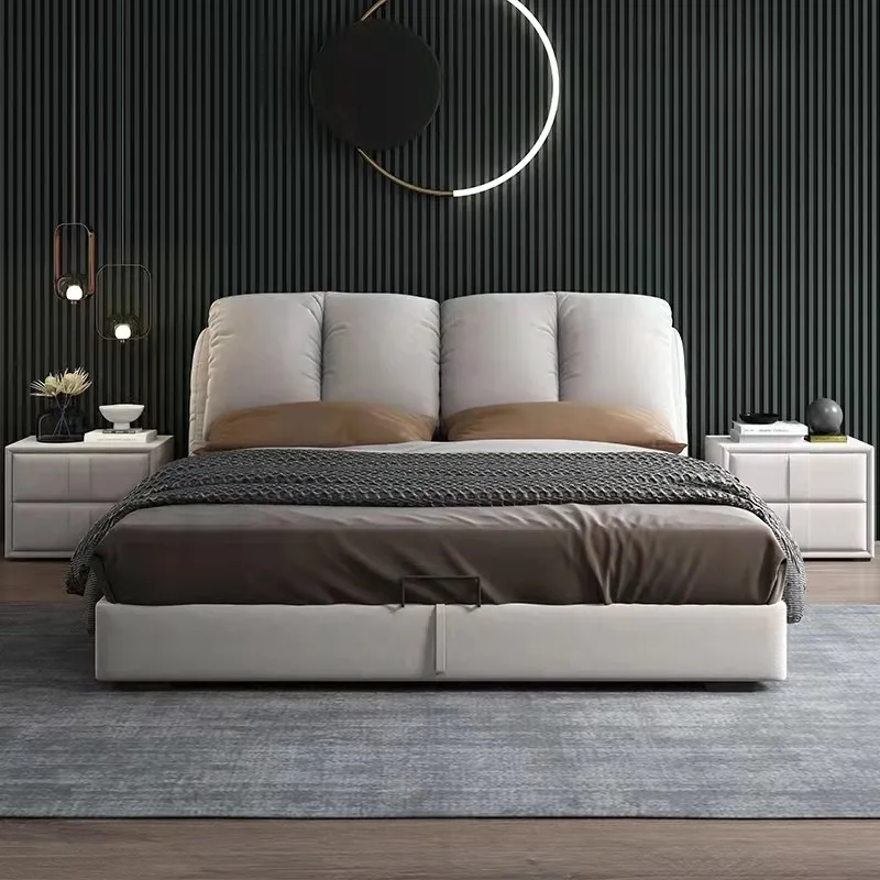 Atmospheric, light luxury, simple, pastoral, storage, fabric, soft bed, technical cloth