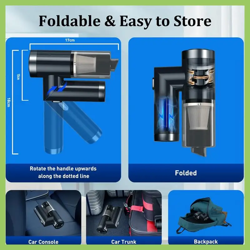 

Handheld Vacuum And Compressed Air Duster Handheld Vacuum Cordless Vacuum Rechargeable Air Duster