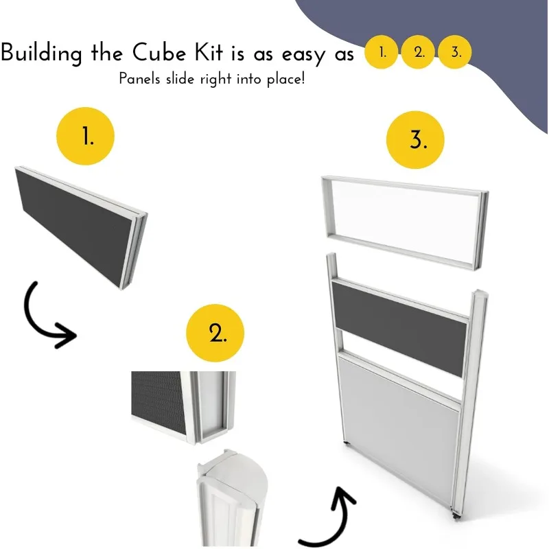 محطات عمل مكعبة مكتبية قابلة للتعديل، طقم مكتب قابل للتخصيص مع ملفات متنقلة للمكتب الحديث.