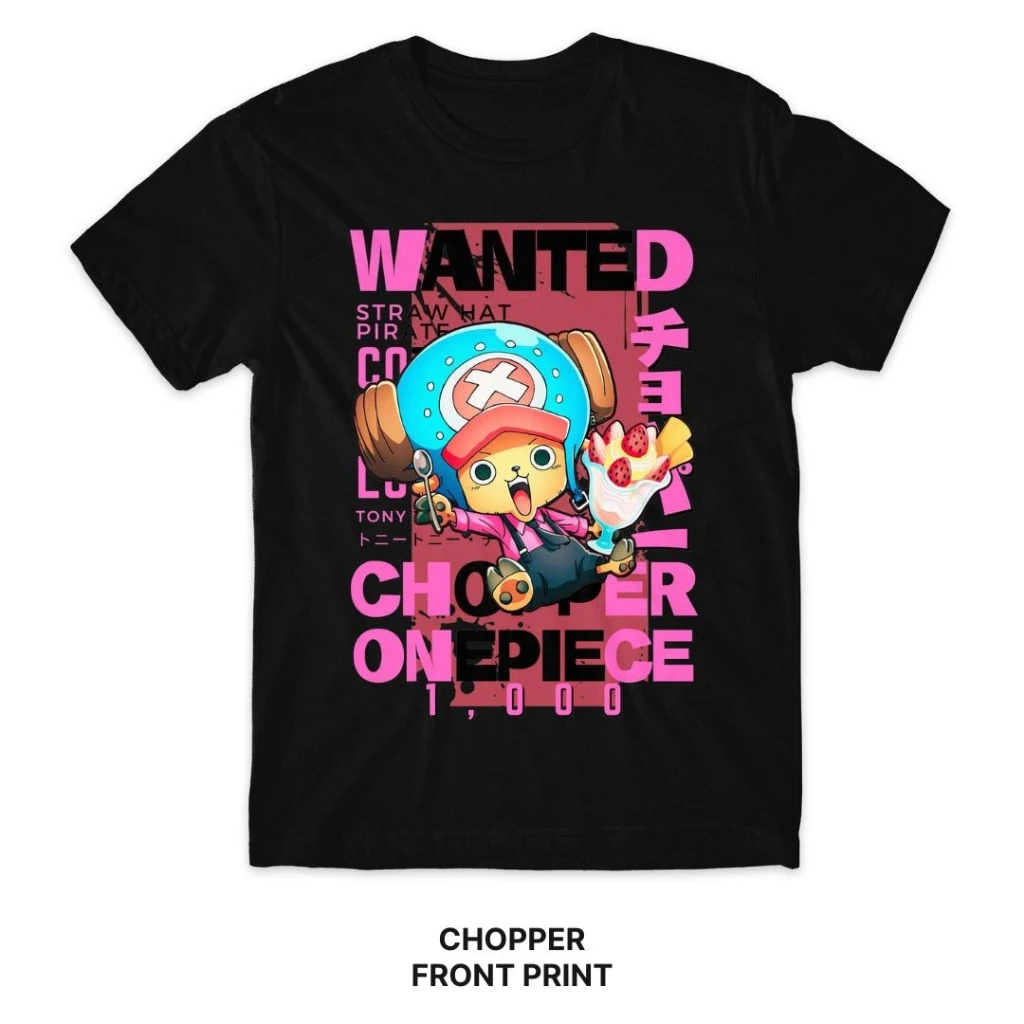 

Chopper Anime ONE PIECE Summer T-shirt Men Women Harajuku Oversized Retro Streetwear Short Sleeves Loose Casual Comfortable Y2k