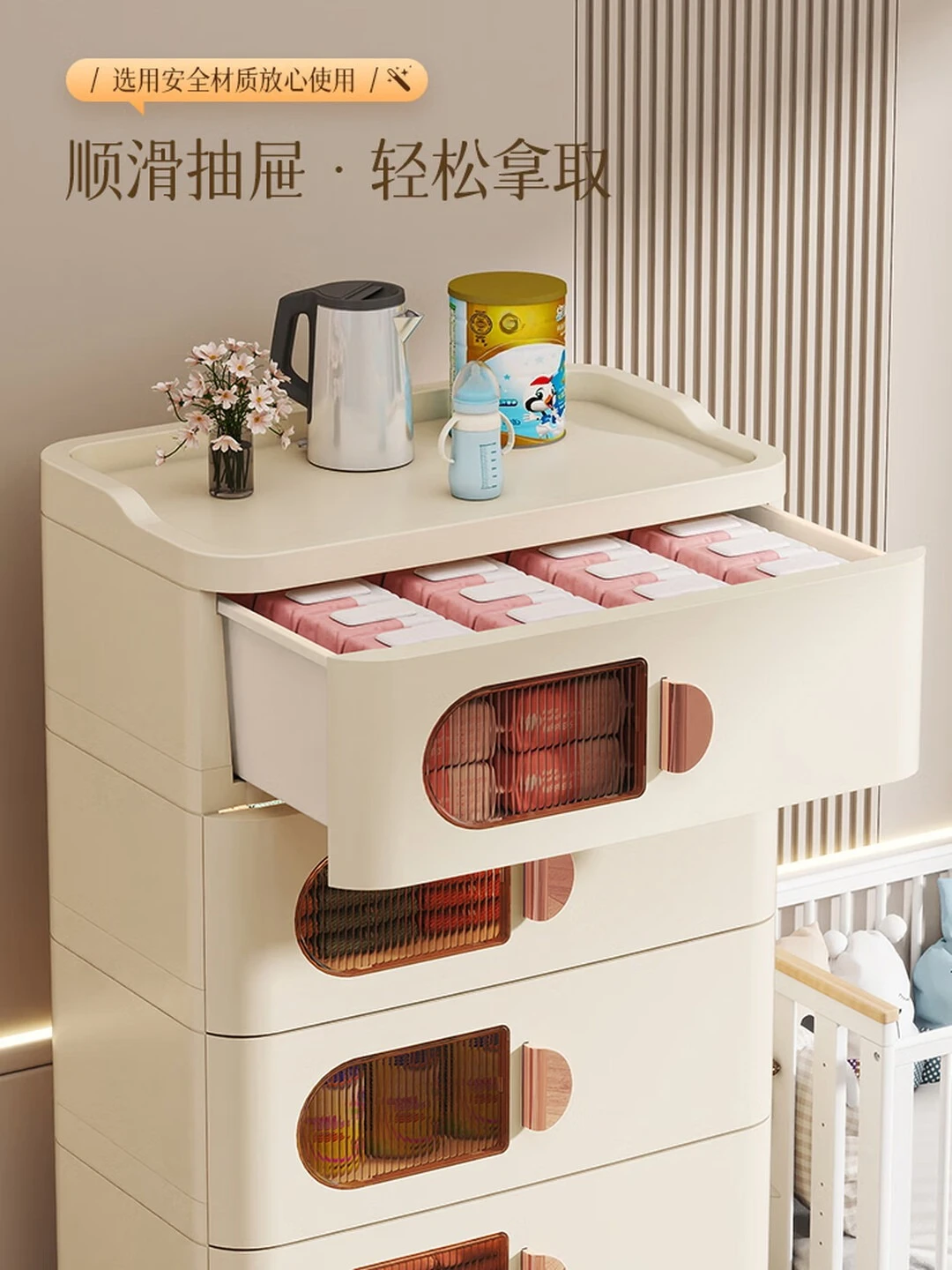 Storage drawer type living room storage rack floor-to-ceiling integrated wall chest