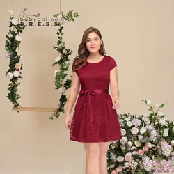BABYONLINE krótkie sukienki koktajlowe z paskiem przezroczysty koronkowy top z dekoltem w kształcie litery V z mini spódniczką w kształcie litery A suknia formalne sukienki na przyjęcie krótka Vestid