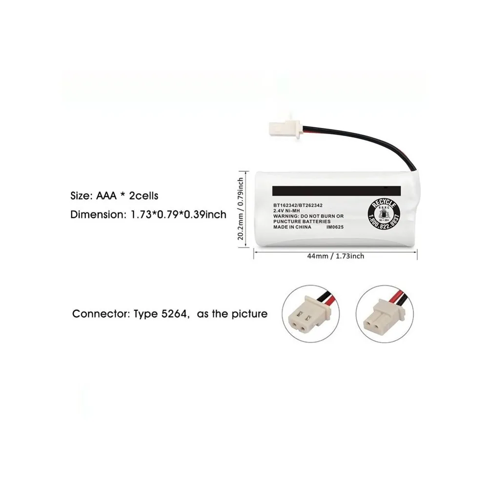 2.4V ني mh 800mAh BT162342 BT283342 هاتف لاسلكي بطارية ل تيك CS6114 CS6719 at & t EL5210 EL52300 CL81101 سماعة الهاتف
