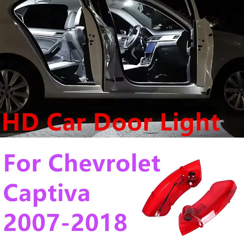 2PCS For Chevrolet Captiva 2007-2013 2014 2015 2016 2017 2018 Car LED Door Light Laser Decor Projection Ghost Puddle Logo Lamp