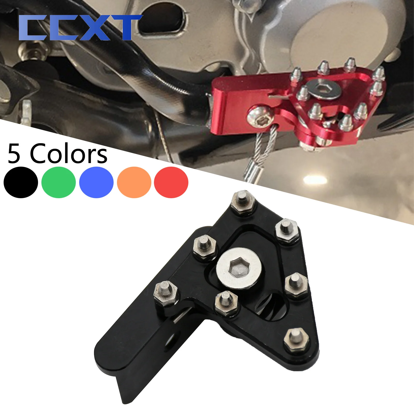 Motorcycle CNC Rear Foot Brake Pedal Lever Brake Head For EXC XC XCF SX SXF EXCF CR CRF YZ YZF WR RM RMZ KX KXF Bike Universal