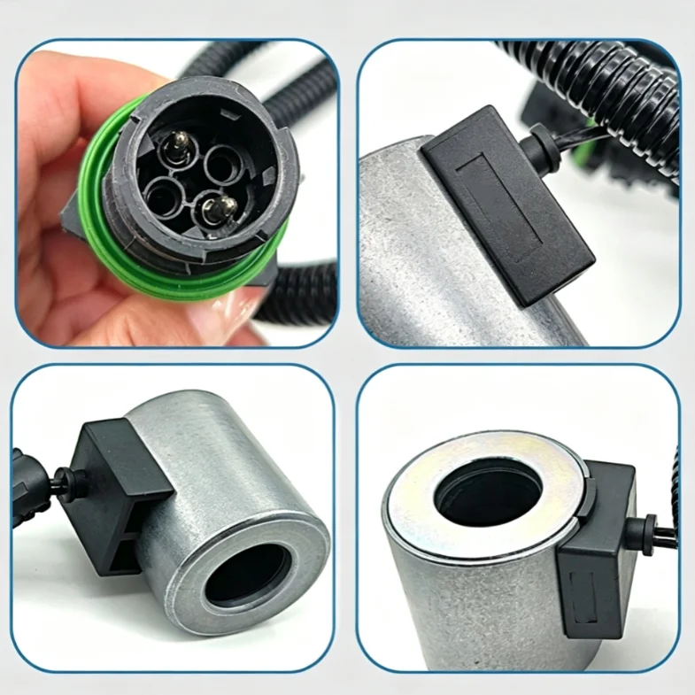 15066984 Solenoid Coil for Volvo EC210 For Excavator Hydraulic System Replacement Part Inner Hole 23 mm Height 51 mm