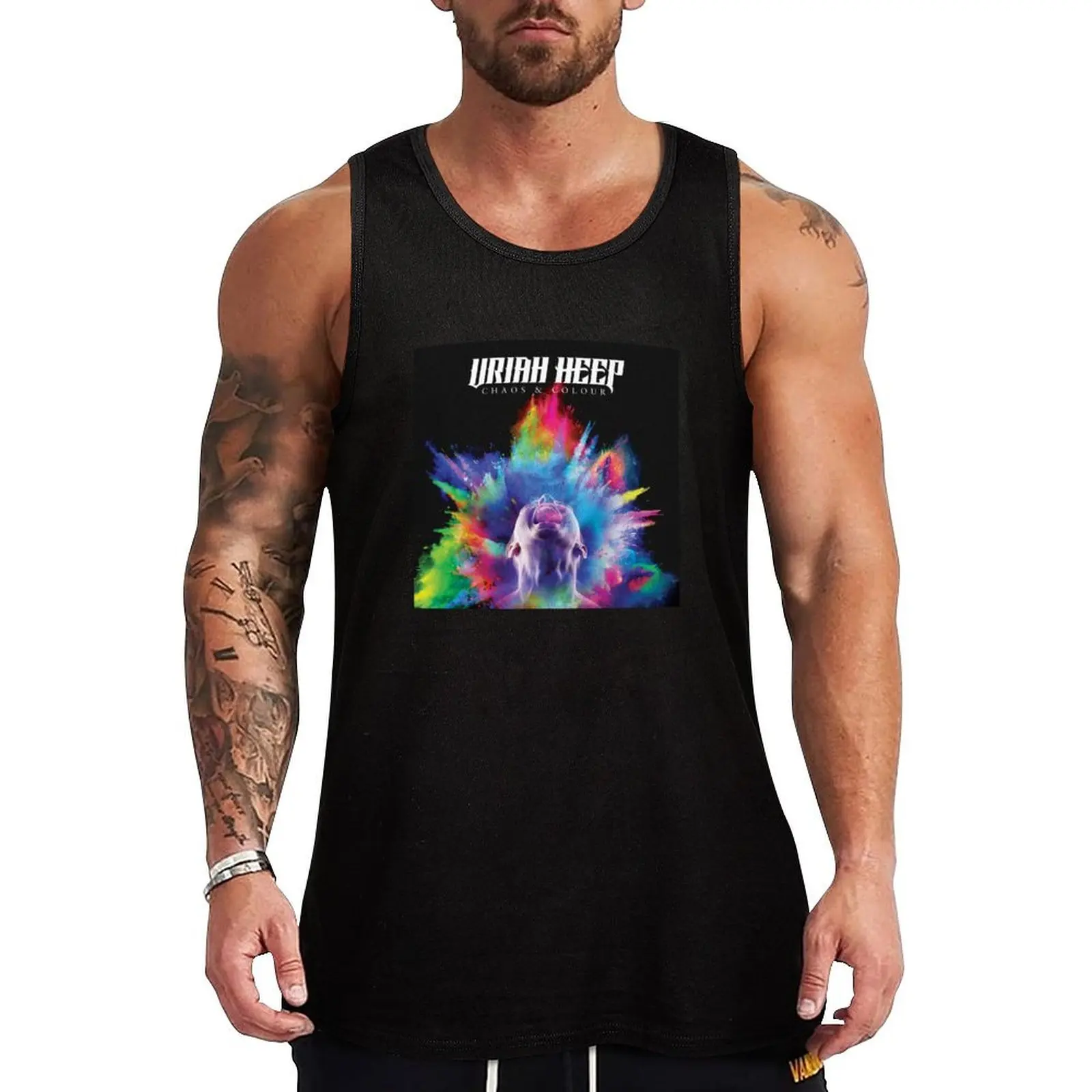 

best new uriah heep Tank Top Men's cotton t-shirt gym training accessories bodybuilding man