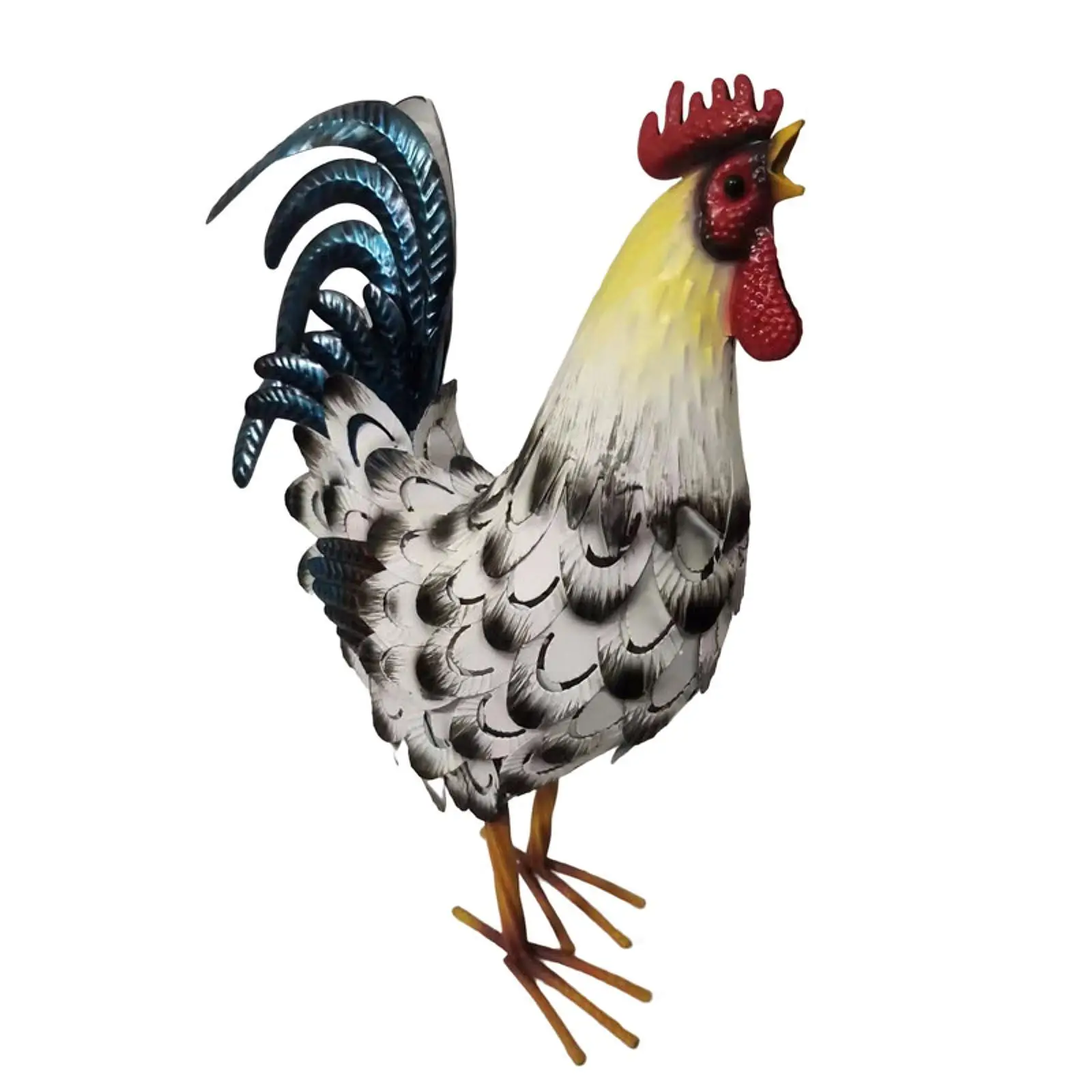 Metal Rooster Decoration Chicken Yard Decoration Garden Statue Outdoor Figure for Halloween Patio