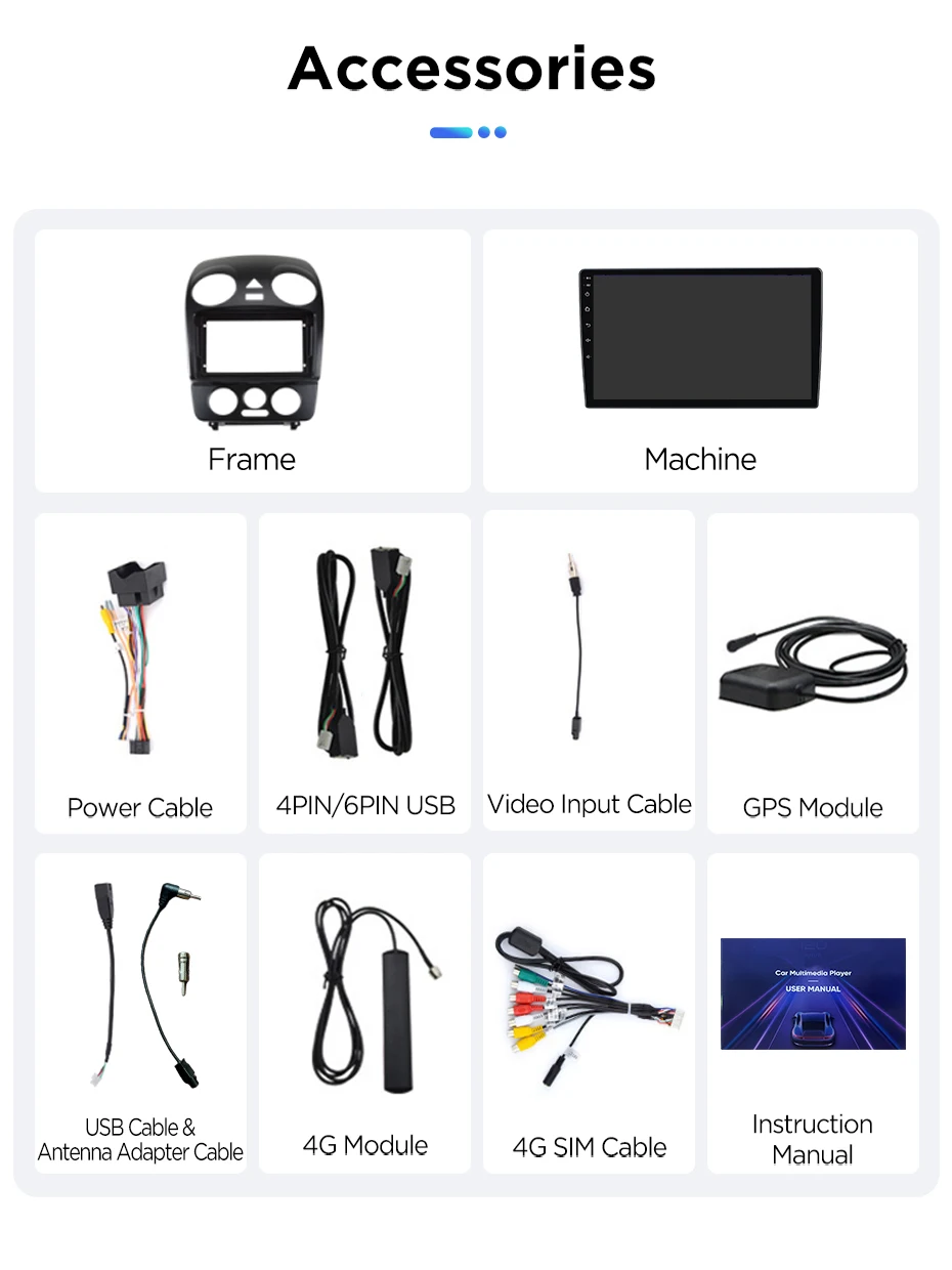 Junsun Autoradio für VW Volkswagen Beetle 2000 2001 - 2010 CarPlay Android Auto FM RDS DSP BT GPS Navi SWC HD IPS Touchscreen Plug & Play Multimedia-Player Freisprecheinrichtung Original-Autostil-Haupteinheit – Detail 22